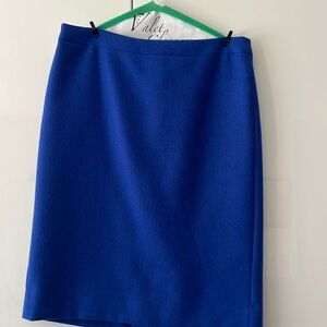 J. Crew Number 2 Wool Pencil Skirt Blue Size 8